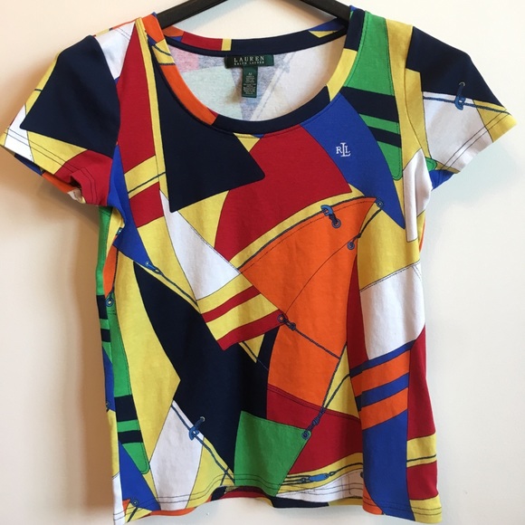 Women’s multicolor polo shirt - Picture 1 of 3